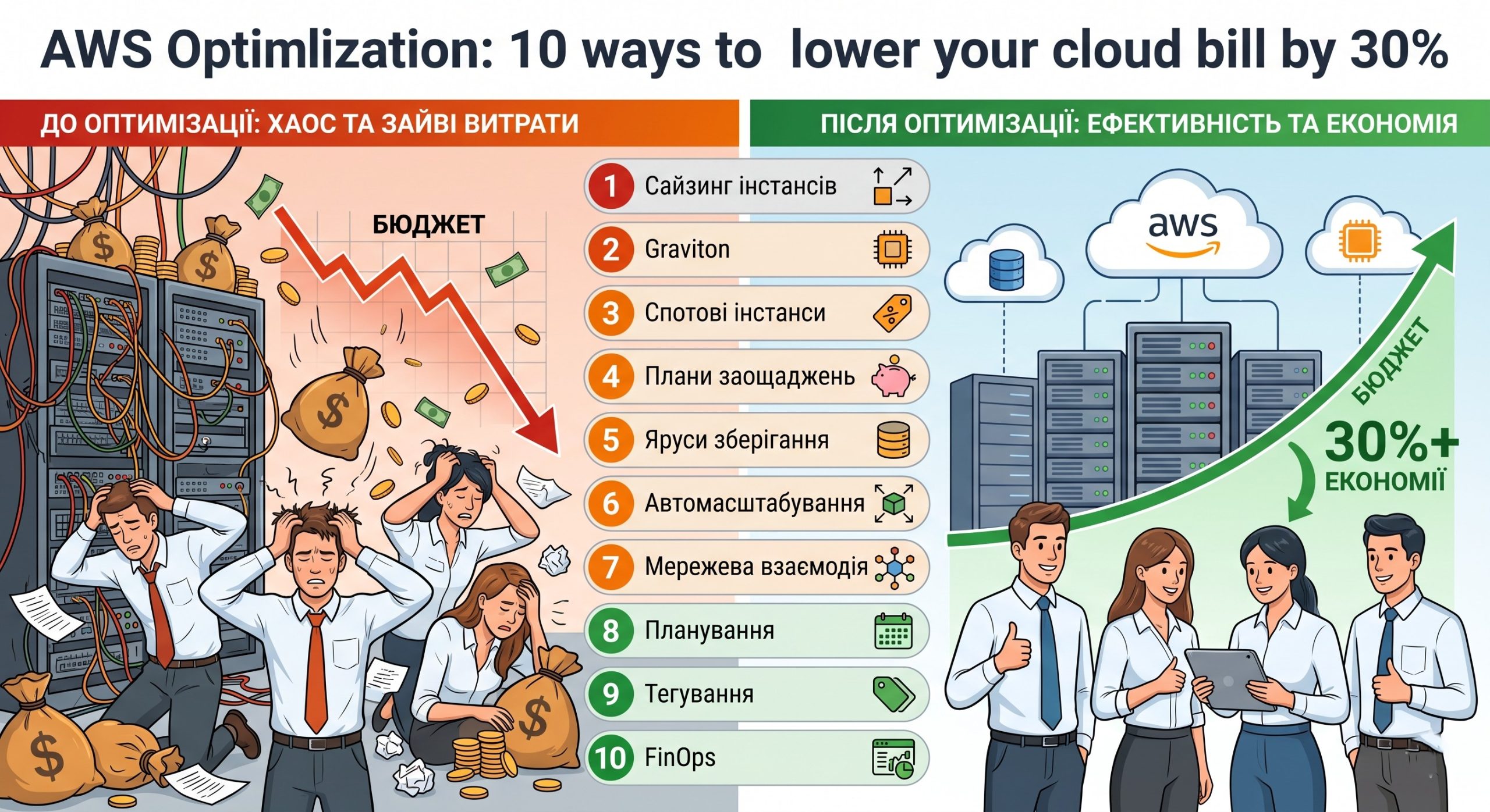 Впровадження культури FinOps як стратегія оптимізації витрат на AWS.