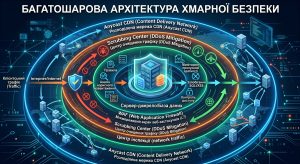 Ешелонований захист від DDoS: архітектура безпеки з використанням CDN, WAF та хмарних сервісів