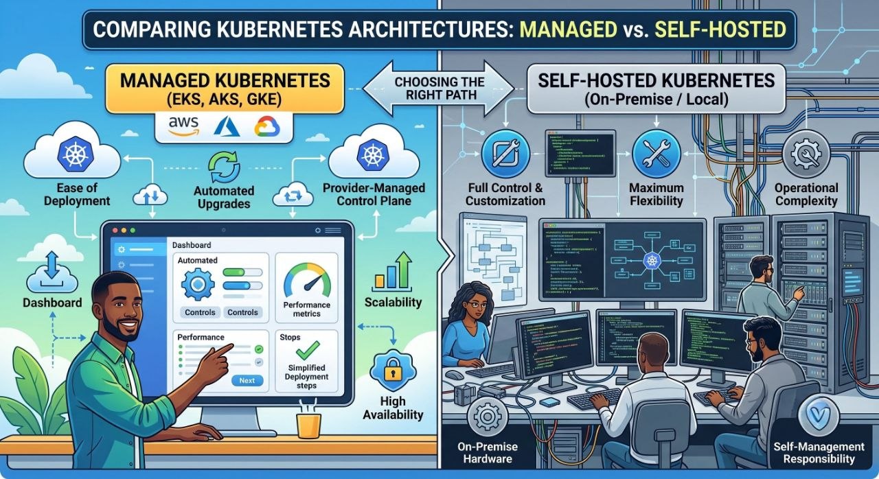 Архітектура кластера: взаємодія Control Plane та Worker Nodes у managed kubernetes.